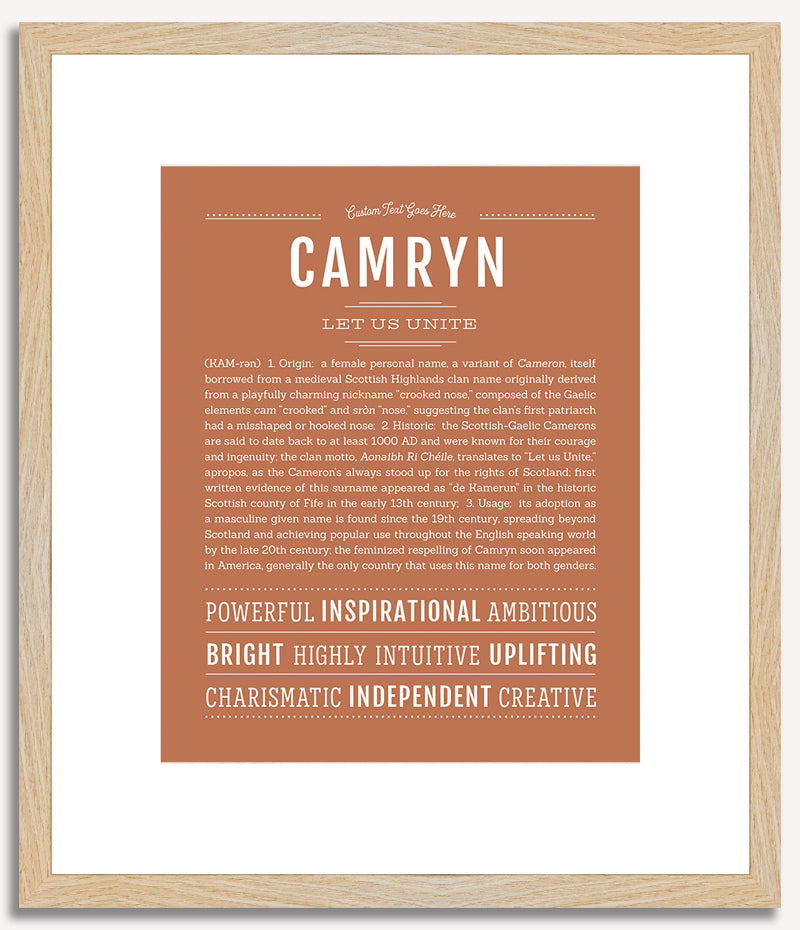 Camryn (male) | Name Art Print