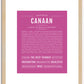 Canaan | Name Art Print