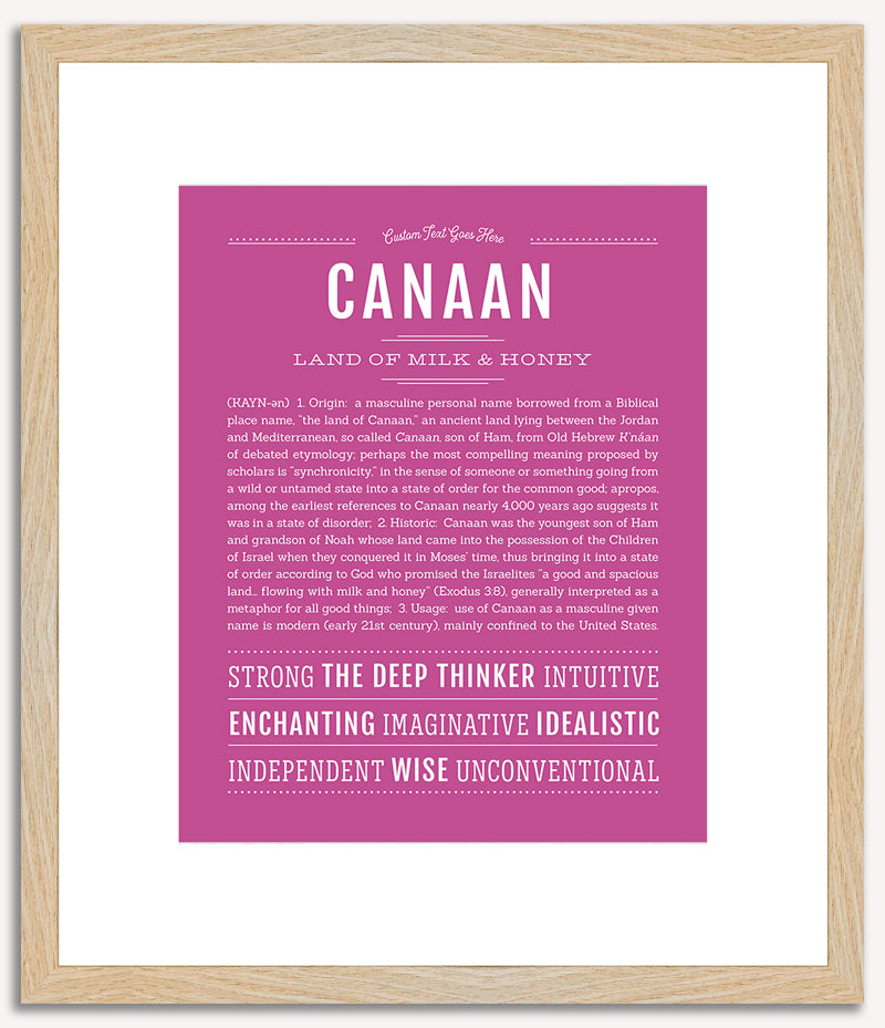 Canaan | Name Art Print