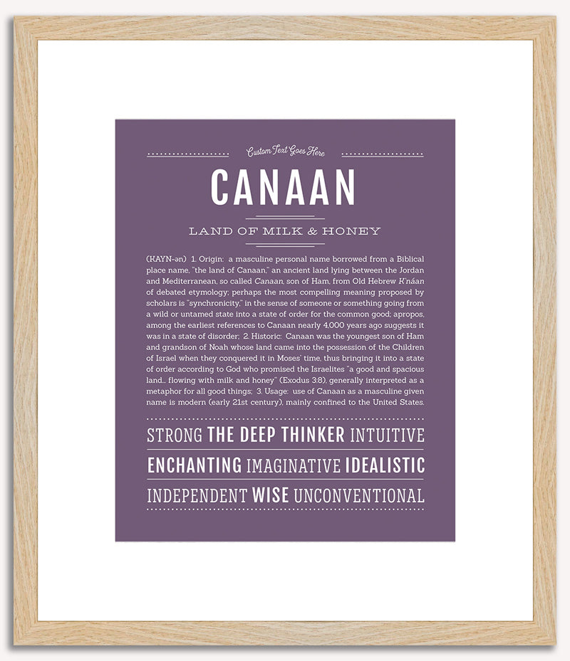 Canaan | Name Art Print