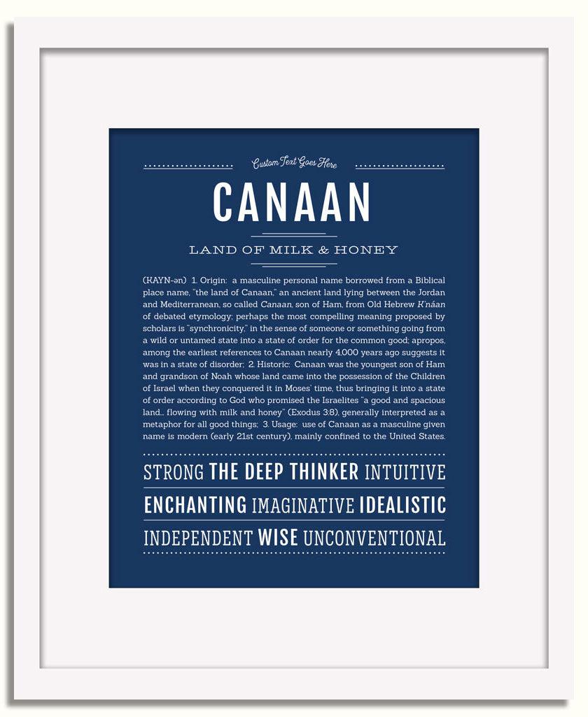 Canaan Personalized Name Meaning Art Prints – Name Stories
