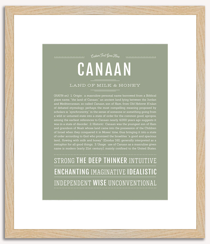 Canaan | Name Art Print