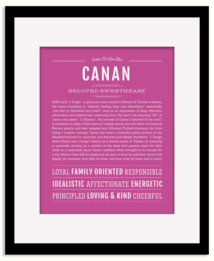Frame Options | Dark Pink | Black Frame, Matted
