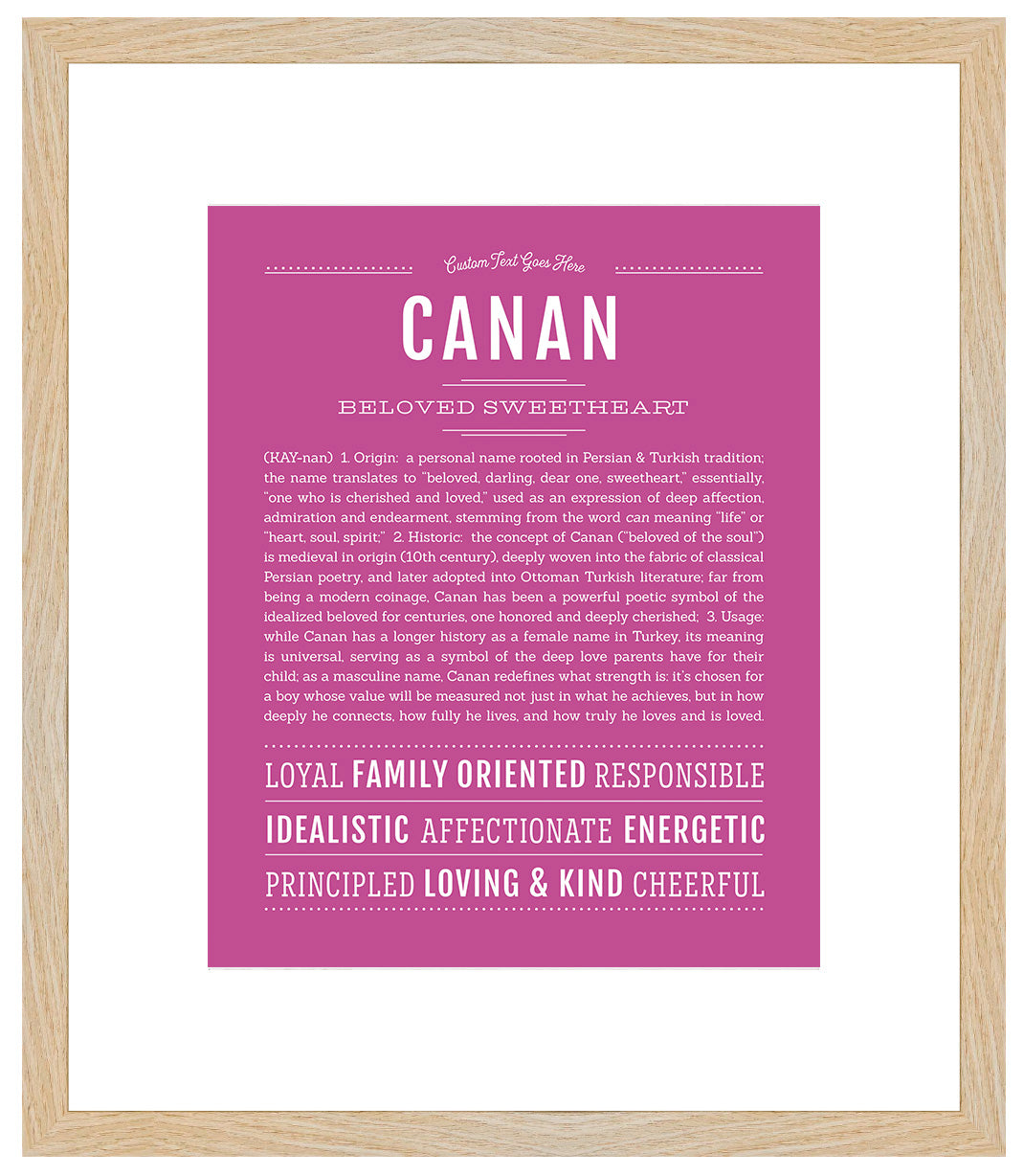 Frame Options | Dark Pink | Maple Frame, Matted