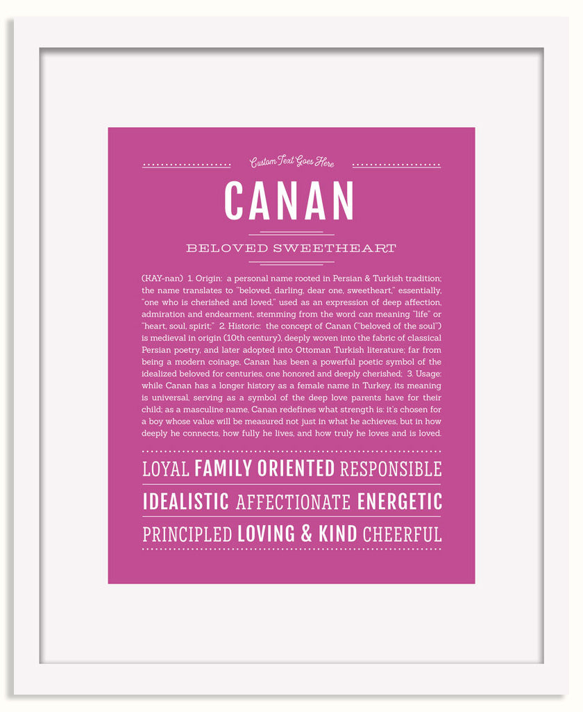 Frame Options | Dark Pink | White Frame, Matted