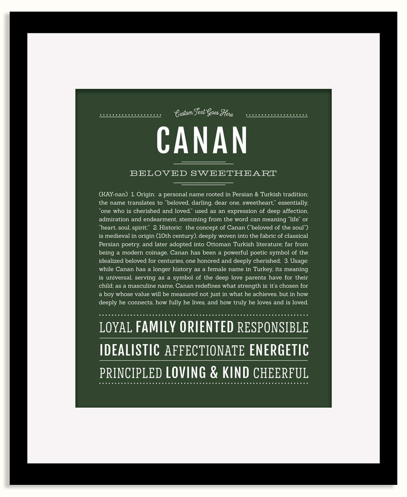 Frame Options | Deep Forest | Black Frame, Matted