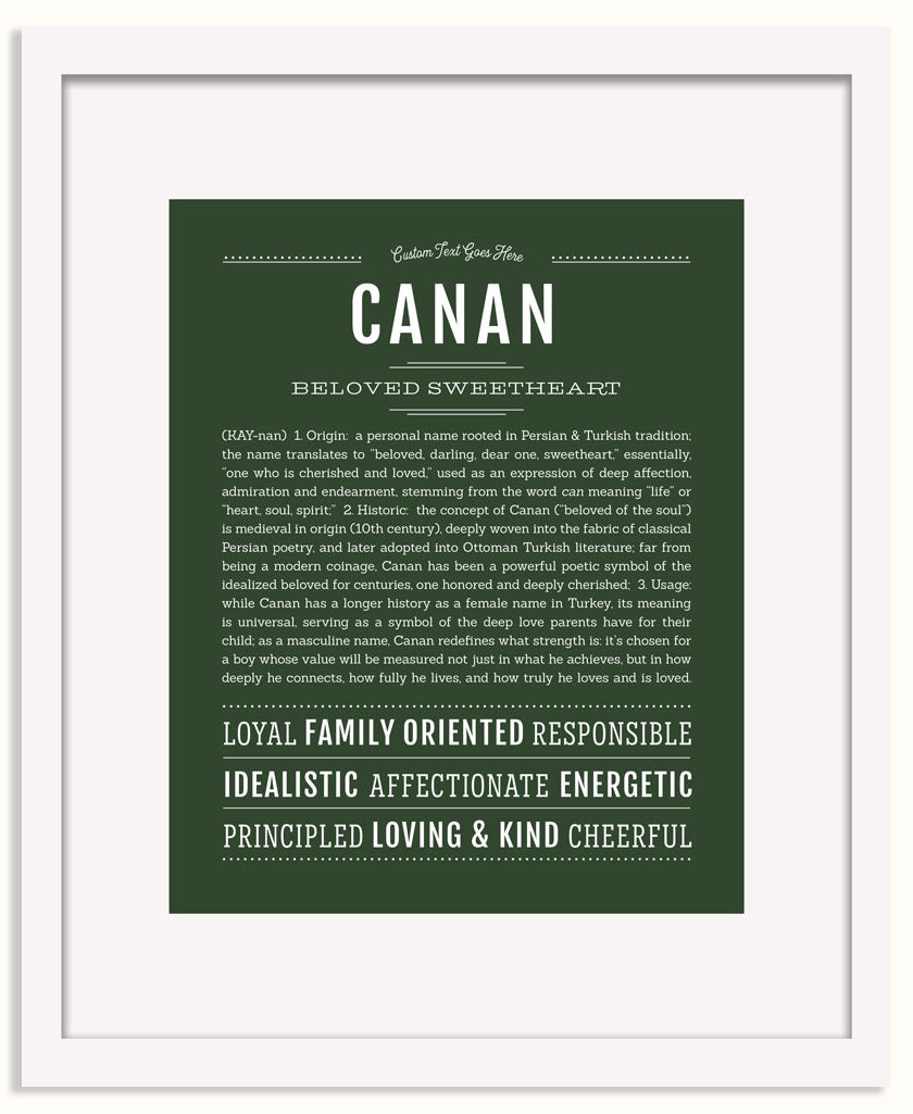 Frame Options | Deep Forest | White Frame, Matted