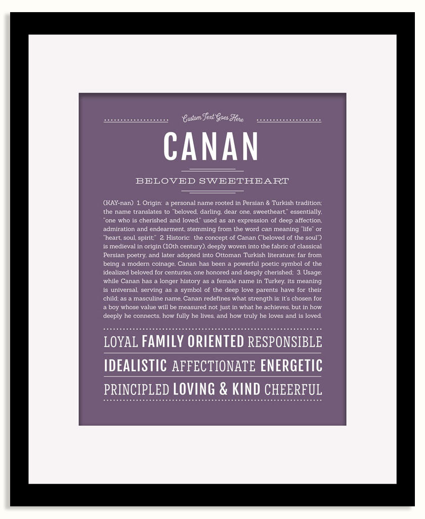 Frame Options | Deep Purple | Black Frame, Matted
