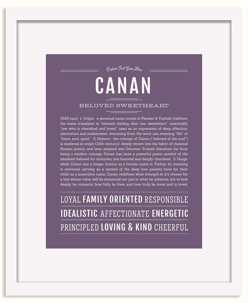 Frame Options | Deep Purple | White Frame, Matted