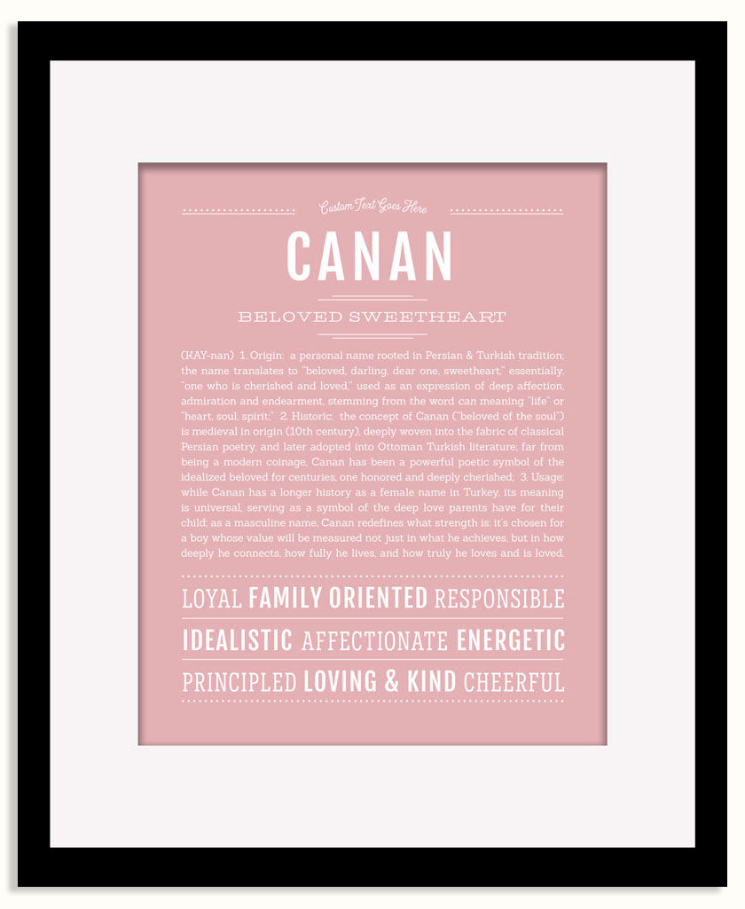 Frame Options | Dusty Rose | Black Frame, Matted