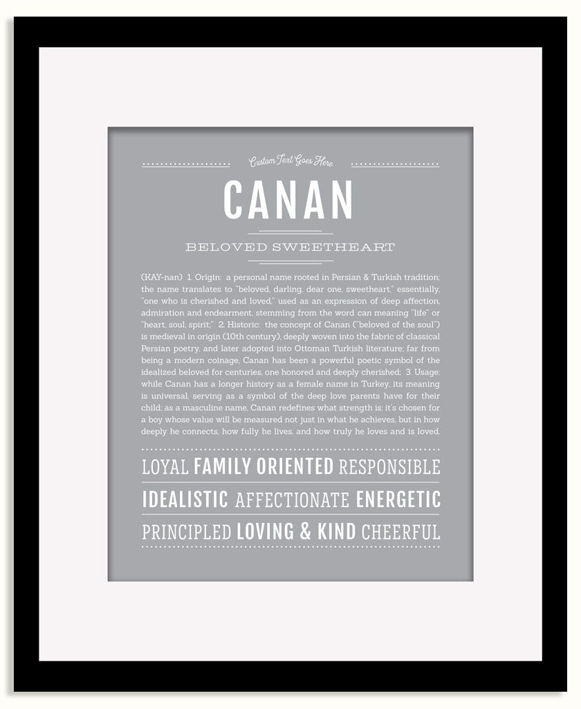 Frame Options | Light Gray | Black Frame, Matted