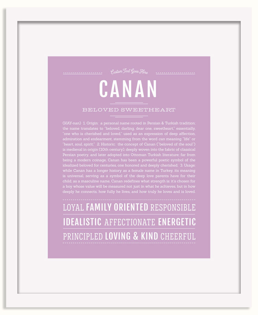 Frame Options | Lilac | White Frame, Matted