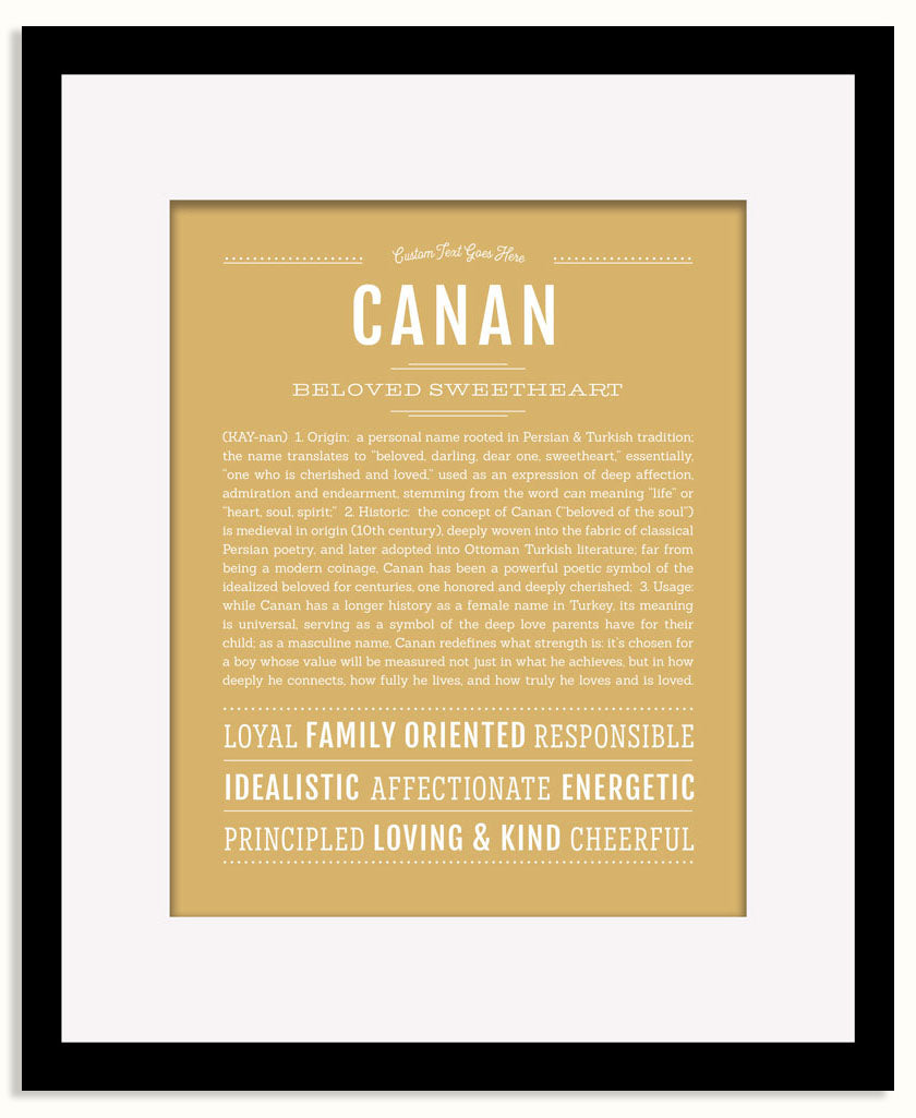 Frame Options | Matte Gold | Black Frame, Matted