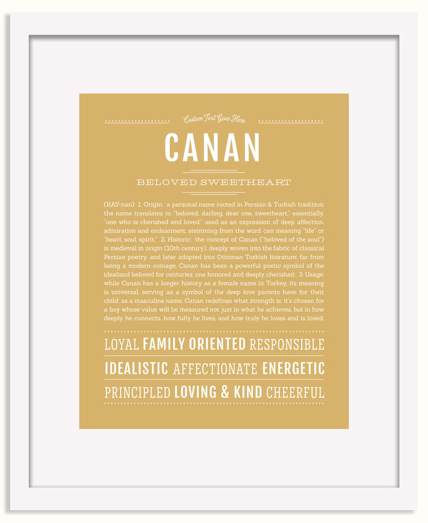 Frame Options | Matte Gold | White Frame, Matted