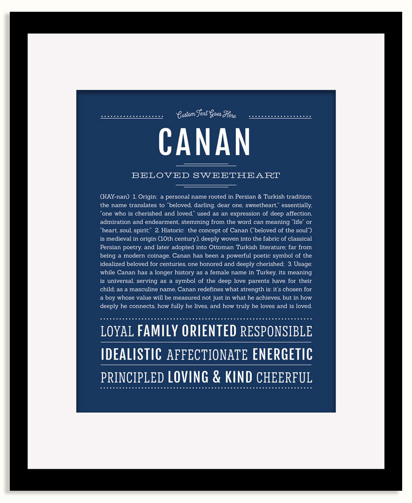Frame Options | Midnight Blue | Black Frame, Matted
