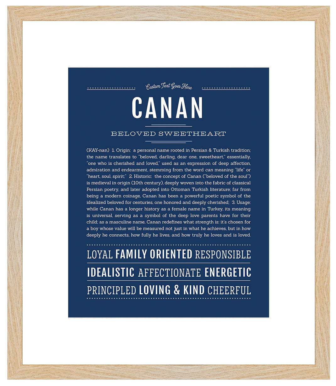 Frame Options | Midnight Blue | Maple Frame, Matted