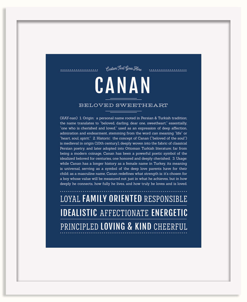 Frame Options | Midnight Blue | White Frame, Matted