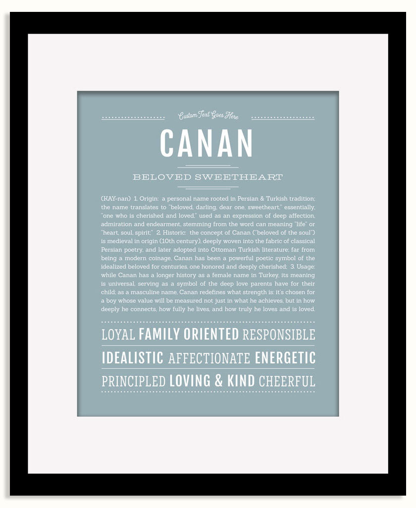Frame Options | Powder Blue | Black Frame, Matted