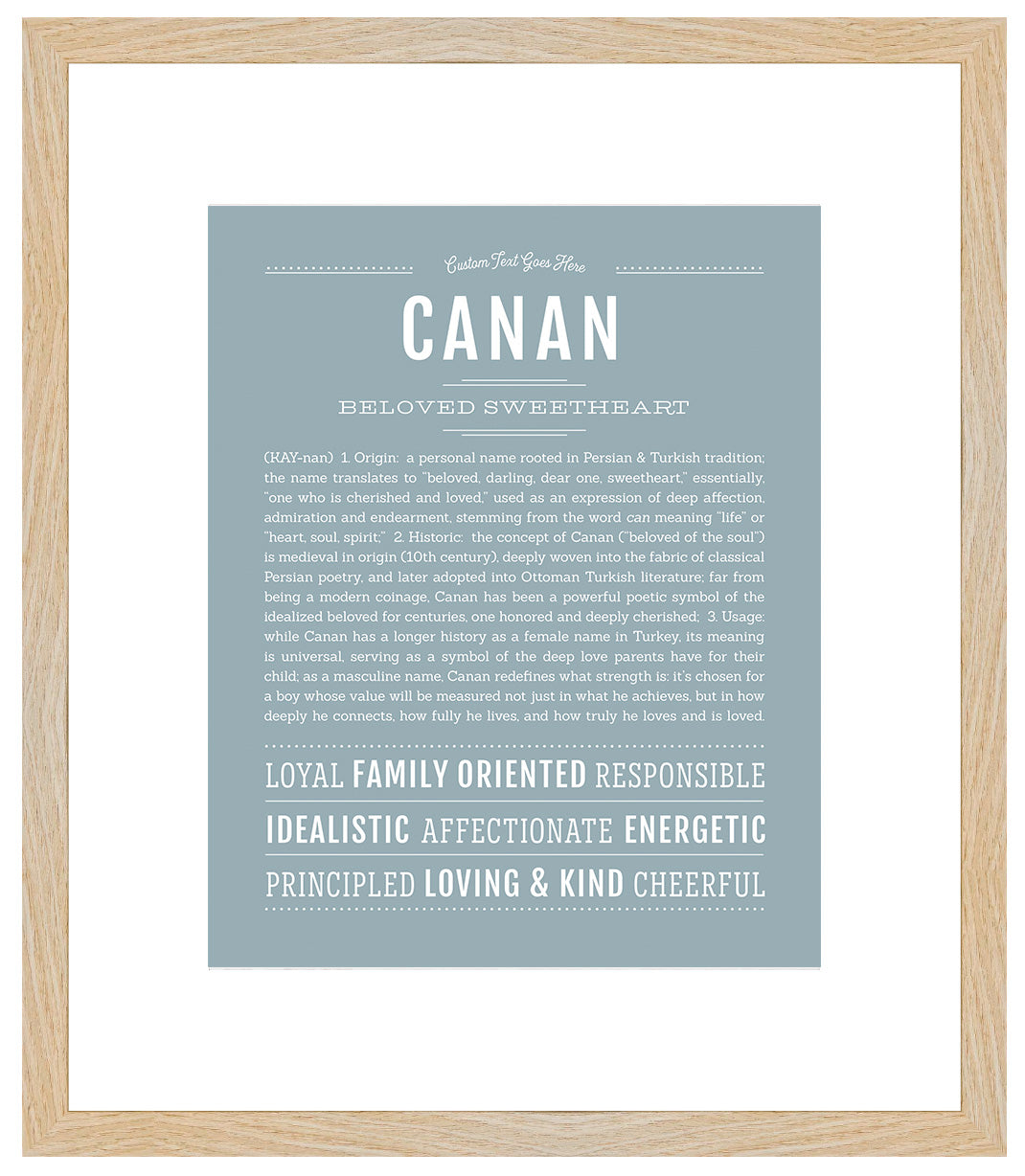 Frame Options | Powder Blue | Maple Frame, Matted