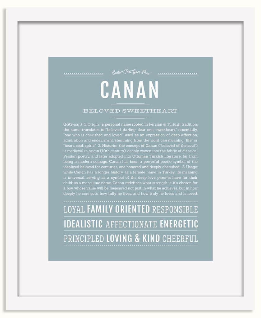 Frame Options | Powder Blue | White Frame, Matted