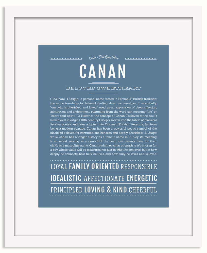 Frame Options | Steele Blue | White Frame, Matted