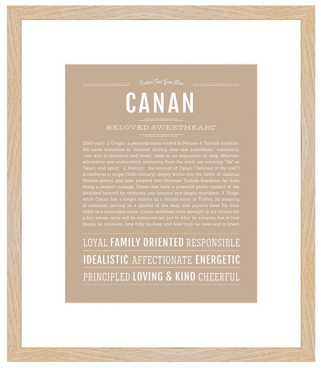 Frame Options | Tan | Maple Frame, Matted