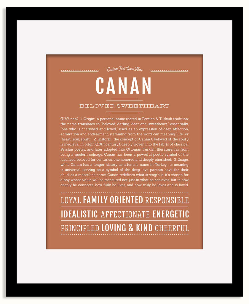 Frame Options | Terra Cotta | Black Frame, Matted