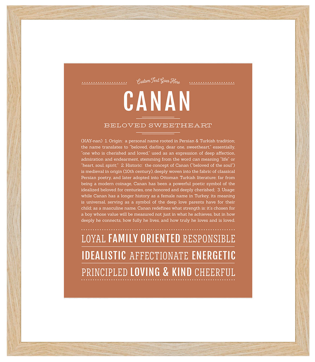 Frame Options | Terra Cotta | Maple Frame, Matted