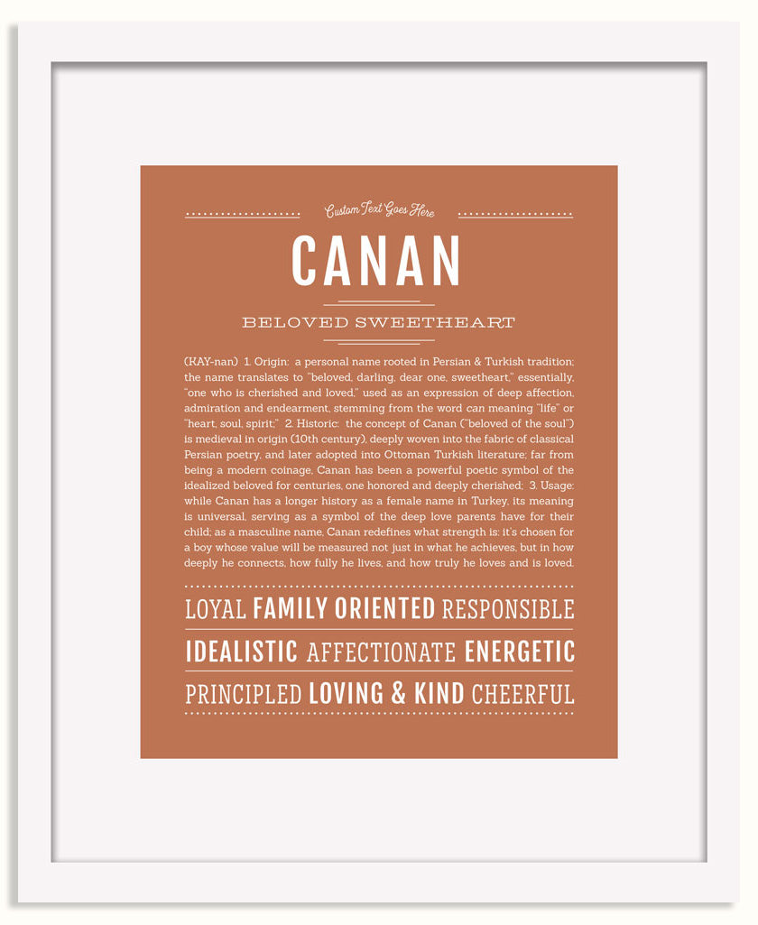 Frame Options | Terra Cotta | White Frame, Matted