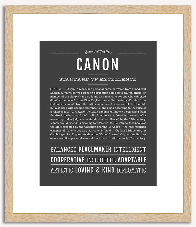 Canon | Name Art Print