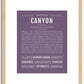 Canyon (male) | Name Art Print