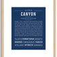 Canyon (male) | Name Art Print