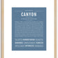 Canyon (male) | Name Art Print