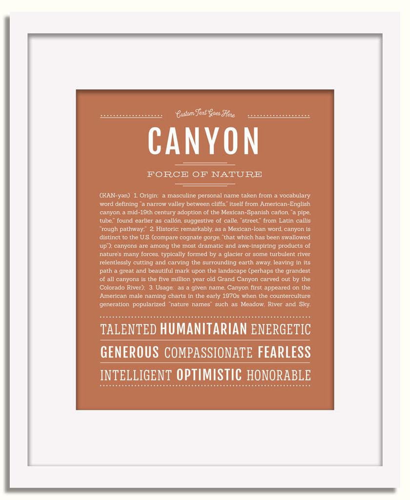 Canyon (male) | Name Art Print – Name Stories