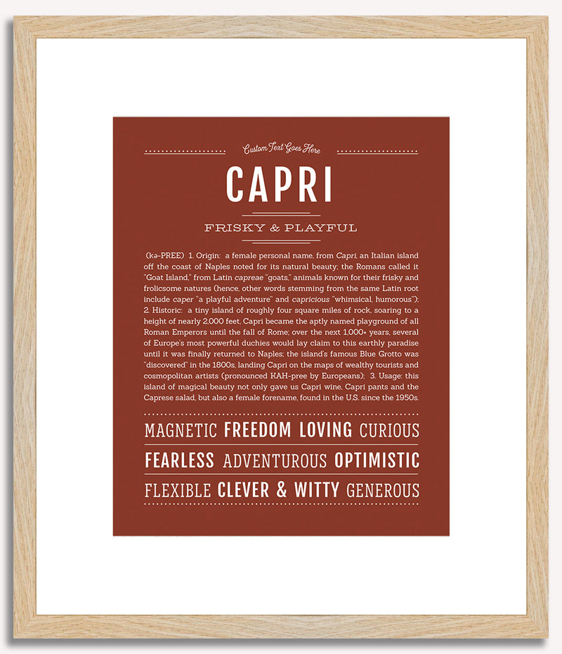 Capri | Name Art Print