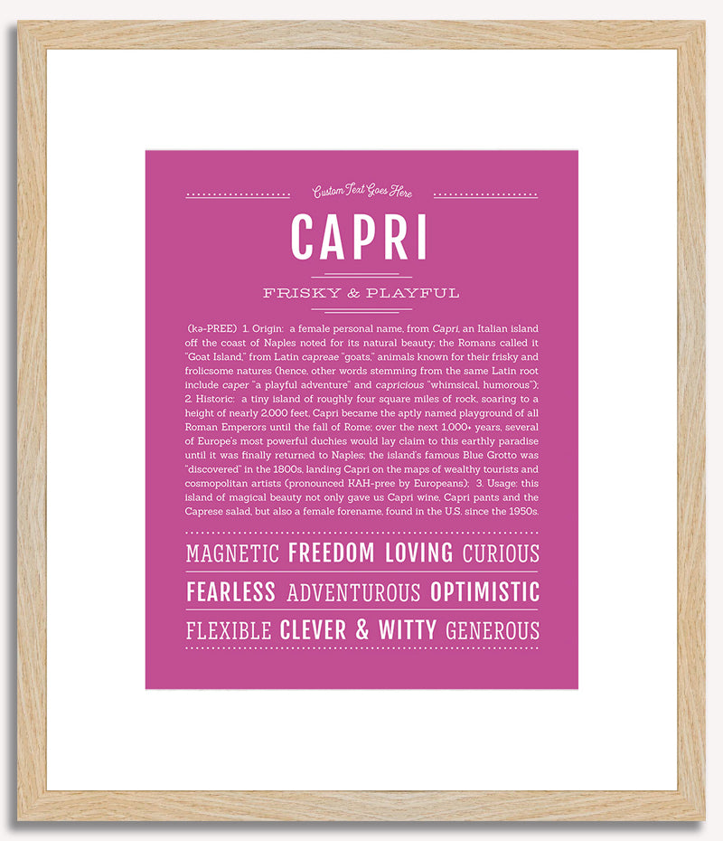 Capri | Name Art Print