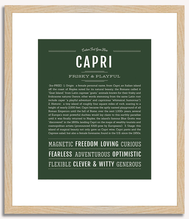 Capri | Name Art Print