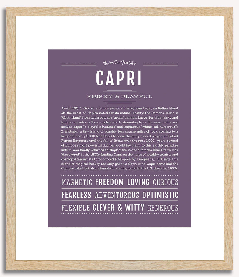 Capri | Name Art Print