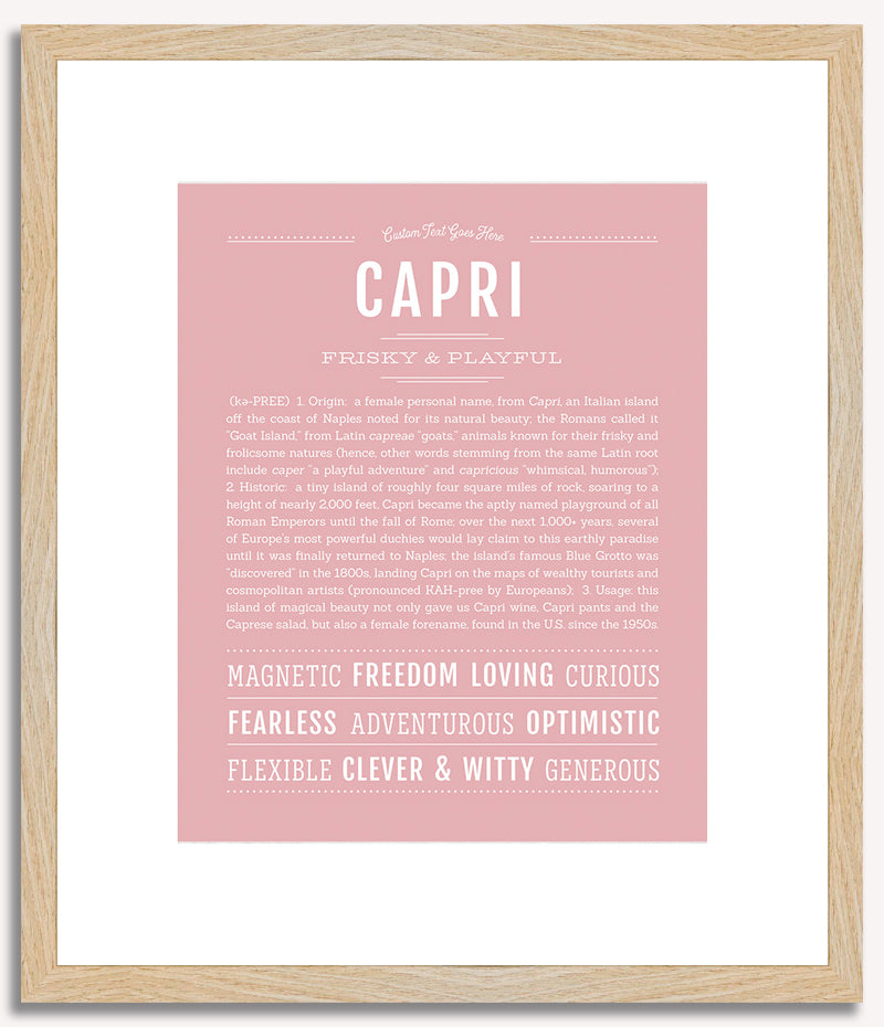 Capri | Name Art Print