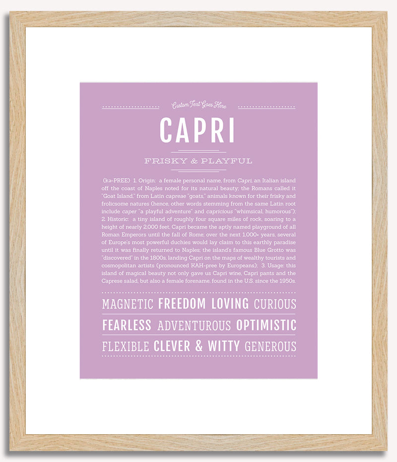 Capri | Name Art Print