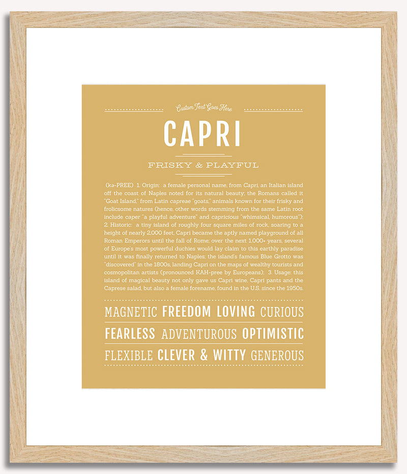 Capri | Name Art Print