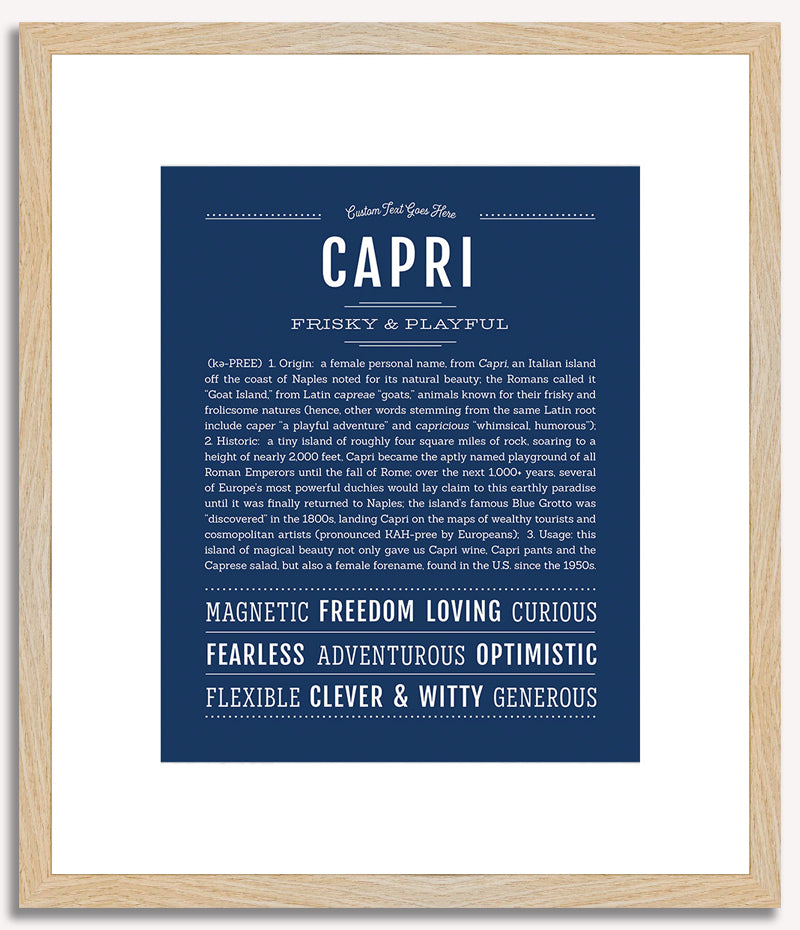 Capri | Name Art Print