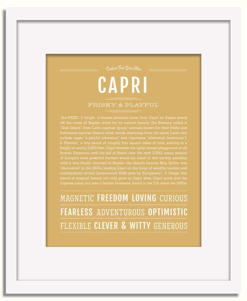 Frame Options | Matte Gold | White Frame, Matted