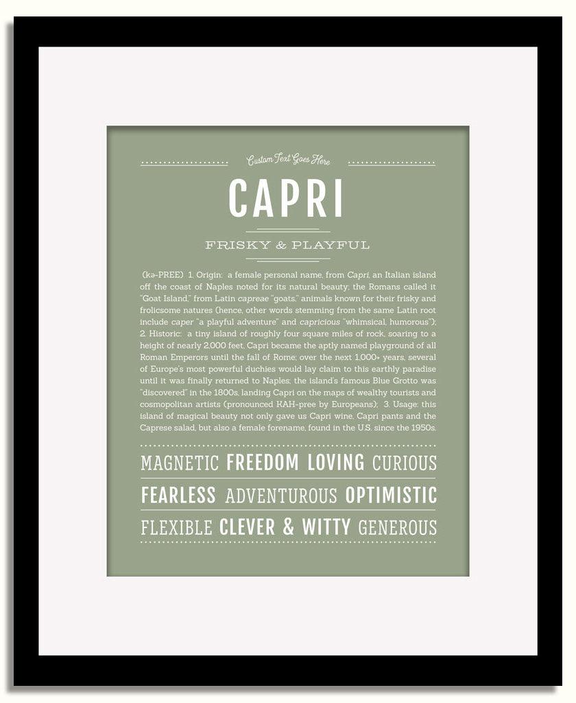 Frame Options | Sage | Black Frame, Matted