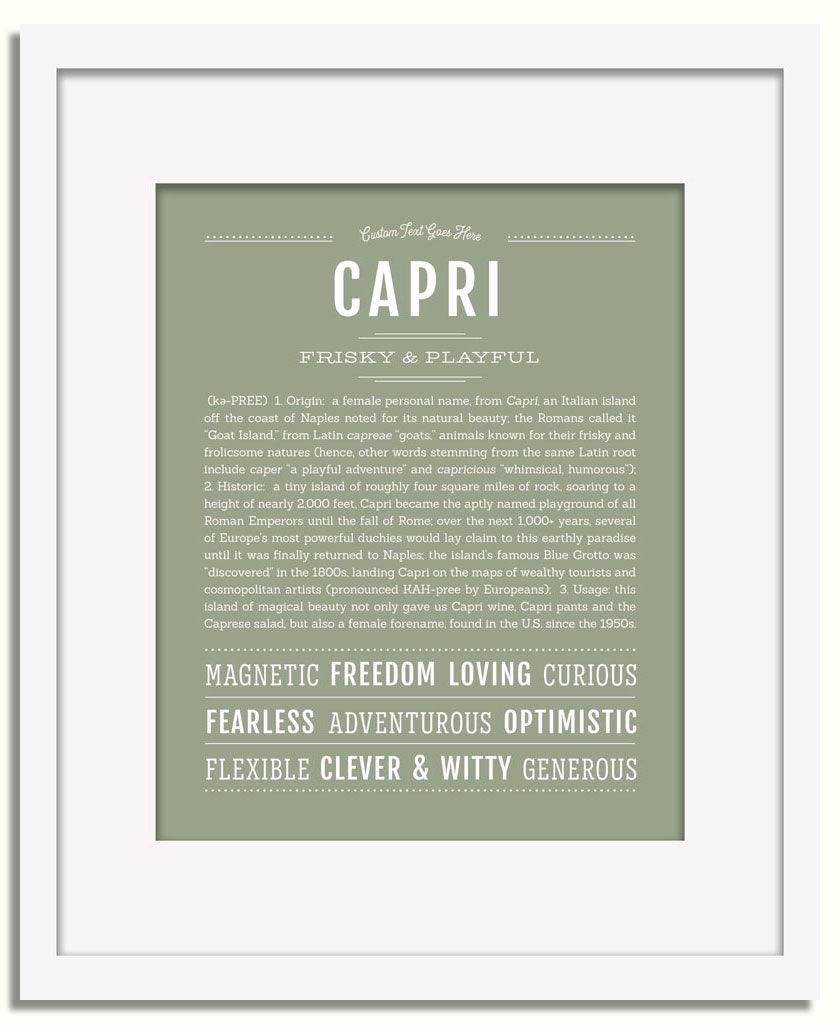 Frame Options | Sage | White Frame, Matted