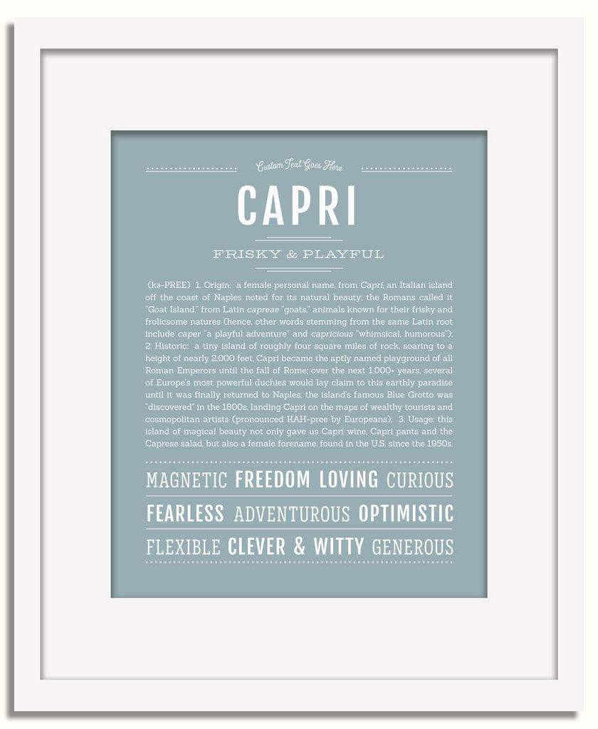 Frame Options | Powder Blue | White Frame, Matted