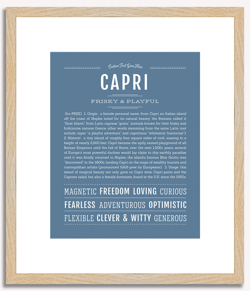 Capri | Name Art Print