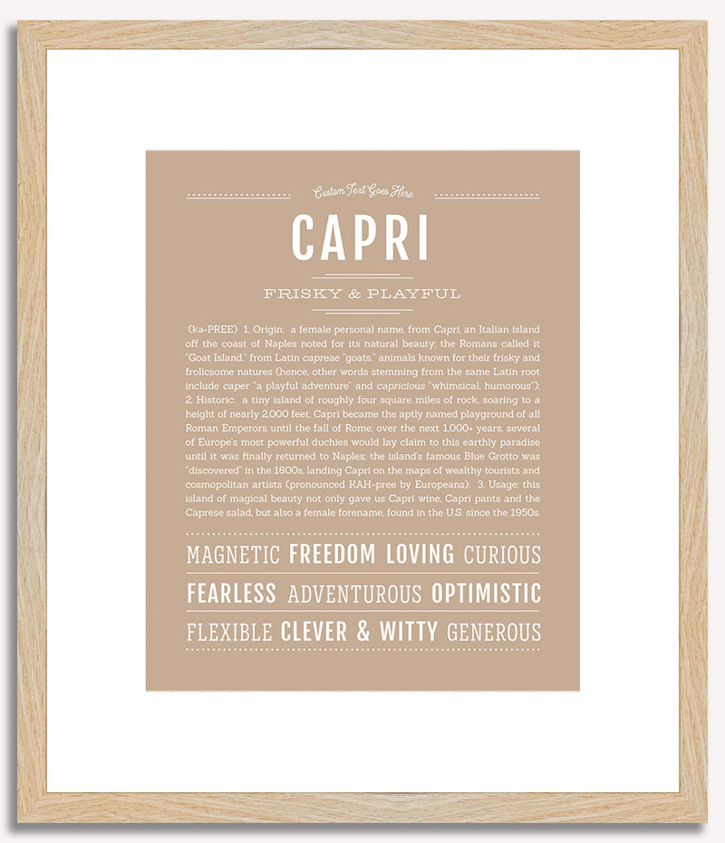 Capri | Name Art Print