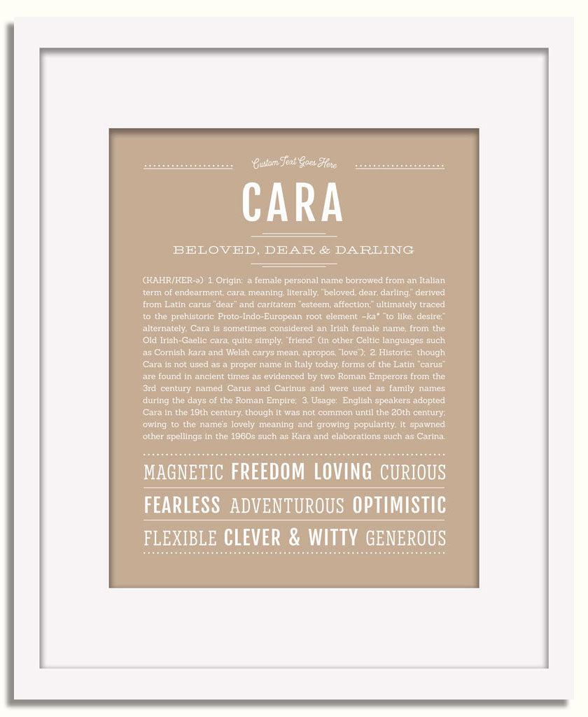 Frame Options | Tan | White Frame, Matted