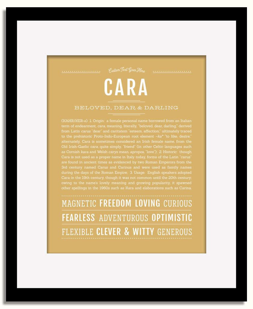 Frame Options | Matte Gold | Black Frame, Matted